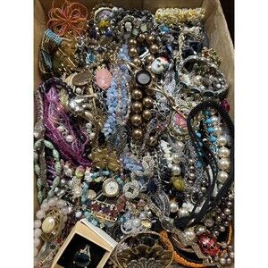 Jewelry Lot Vintage To Now Wearable 2 Pounds Random Mystery Box